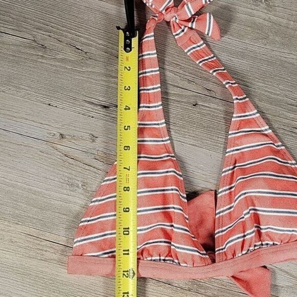 Tommy Hilfiger Striped Triangle Bikini Top Sz XS - Picture 4 of 8